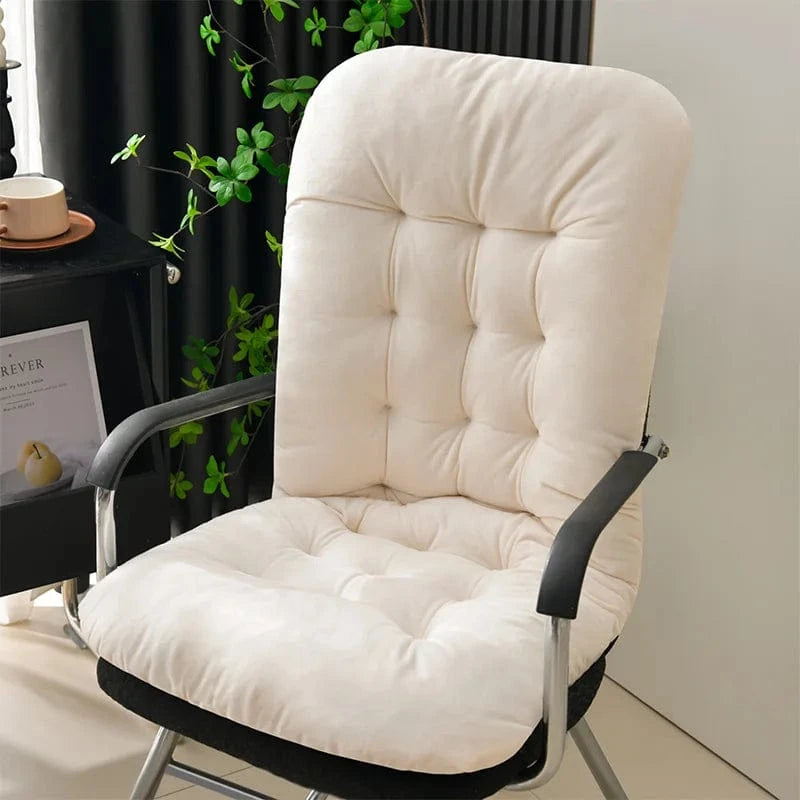 / OK / Super Soft Velvet Bench Cushion Office Seat Cushion Autumn and Winter Butt Cushion Recliner Rocking Chair Cushion Beige / 45x93 cm