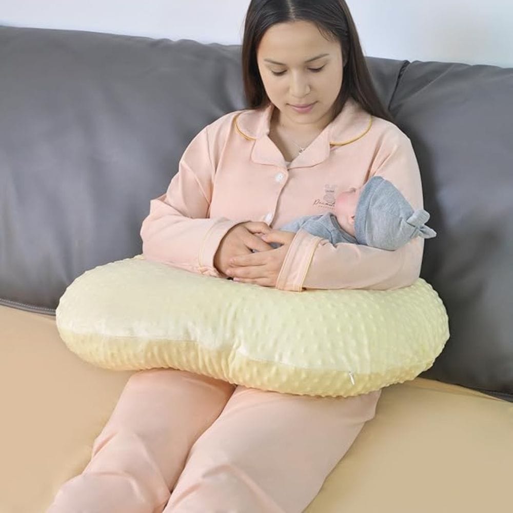 Petit coussin d'allaitement | Dreamy Sloth® Jaune / 60x50 cm