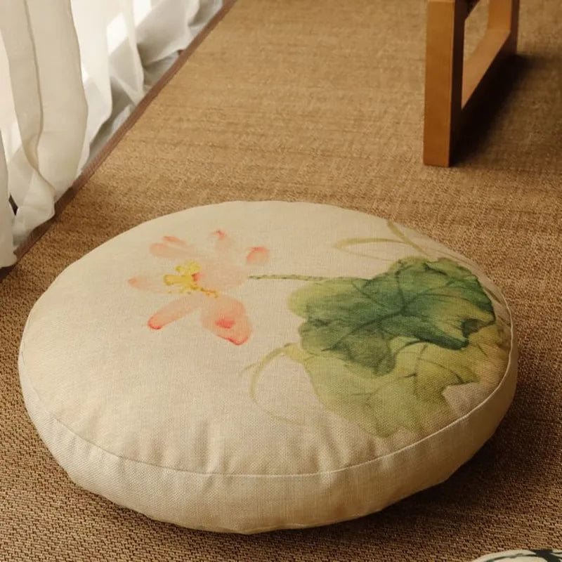 Petit coussin de meditation voyage | Dreamy Sloth® Beige / 40x40 cm