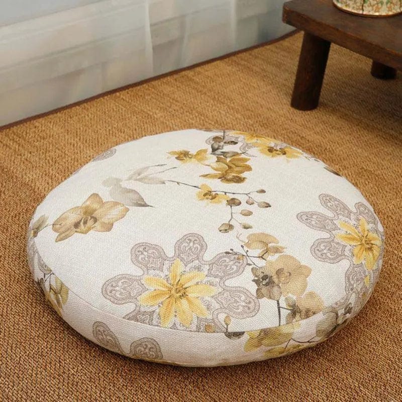 Petit coussin de meditation voyage | Dreamy Sloth® Blanc / 40x40 cm