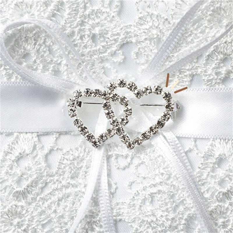 Coussin alliance dentelle | Dreamy Sloth® Blanc / 15x15 cm