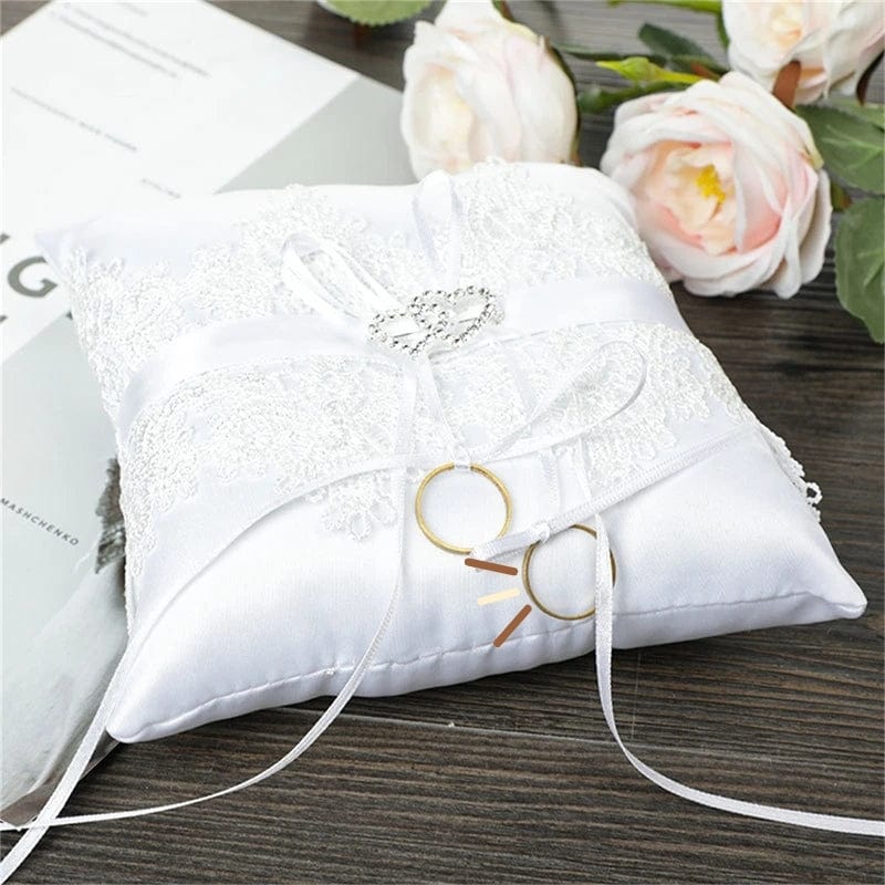Coussin alliance dentelle | Dreamy Sloth® Blanc / 15x15 cm