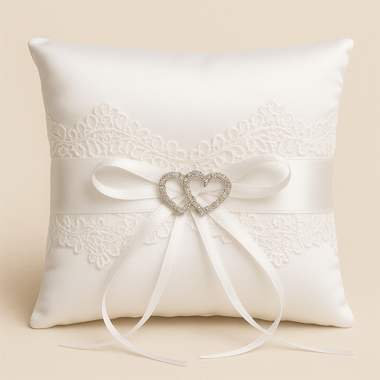 Coussin alliance dentelle | Dreamy Sloth® Blanc / 15x15 cm