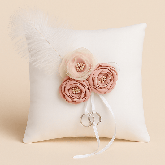 Coussin alliance mariage original | Dreamy Sloth® Blanc / 20x20 cm