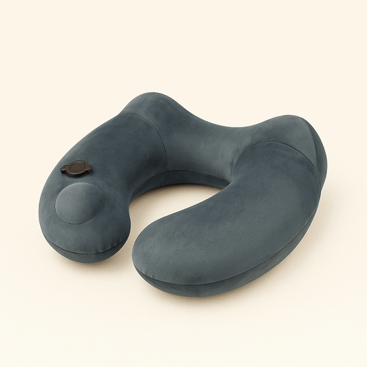 Coussin avion gonflable | Dreamy Sloth® Gris / 31x31 cm