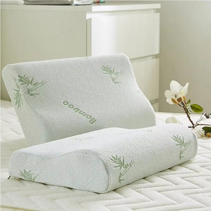 Coussin bambou memoire de forme | Dreamy Sloth® Blanc / 40x25 cm