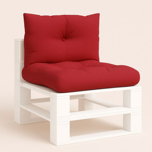 Coussin canapé palette | Dreamy Sloth® Rouge / 60x60x10 cm