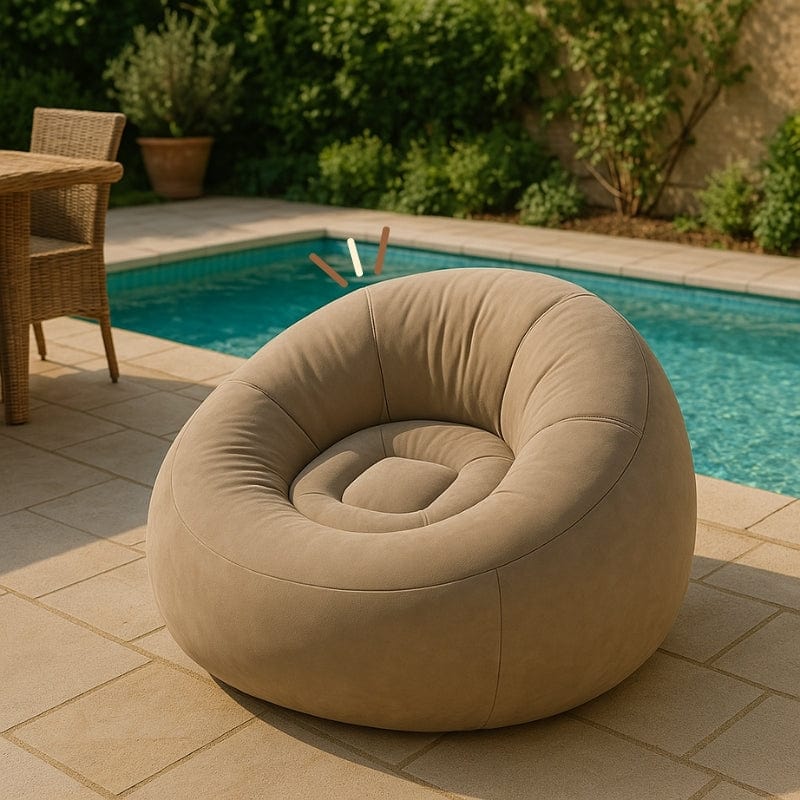 Coussin d'air gonflable | Dreamy Sloth® Marron / 110x110 cm