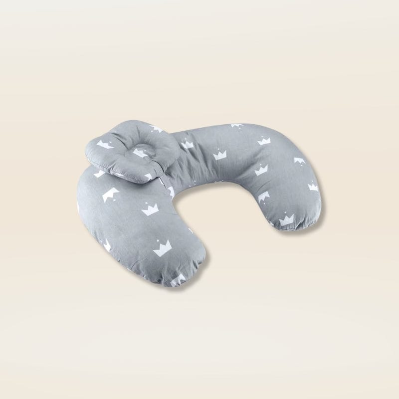 Coussin d'allaitement bio | Dreamy Sloth® Gris clair / 37x56 cm