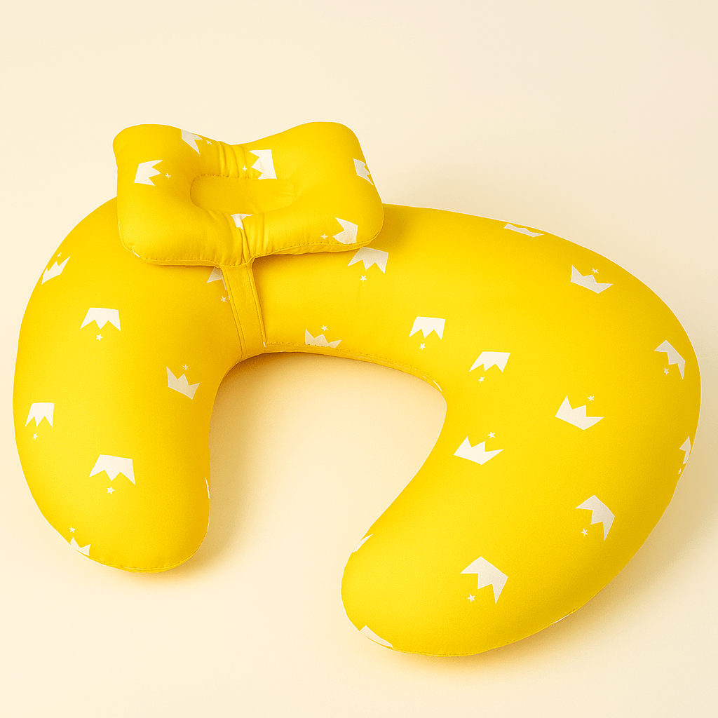 Coussin d'allaitement en U | Dreamy Sloth® Jaune / 56x39 cm