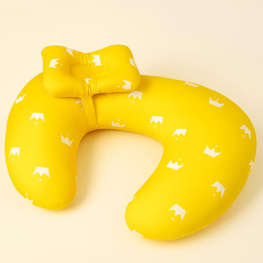 Coussin d'allaitement en U | Dreamy Sloth® Jaune / 56x39 cm