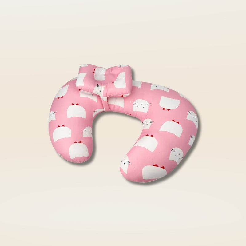 Coussin d'allaitement ergonomique | Dreamy Sloth® Rose / 56x39 cm