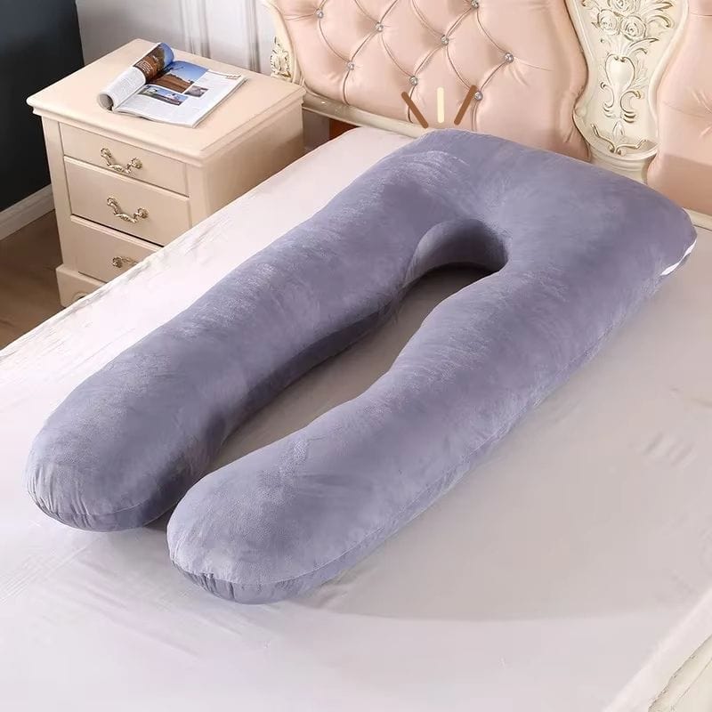 Coussin d'allaitement et grossesse | Dreamy Sloth® Gris / 130x70 cm