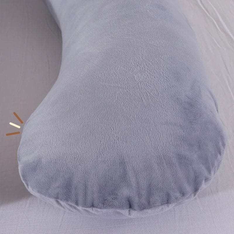 Coussin d'allaitement et grossesse | Dreamy Sloth® Gris / 130x70 cm