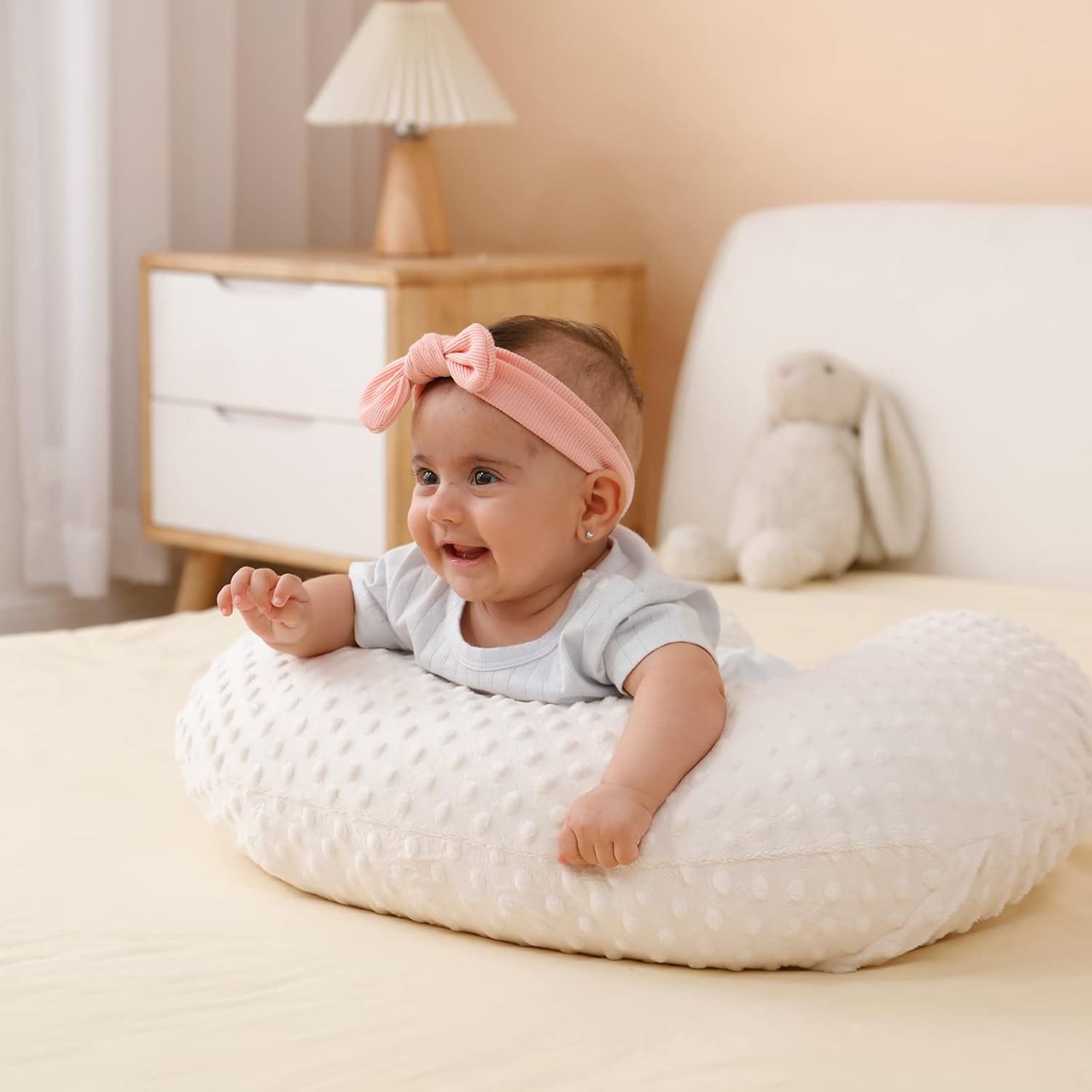 Coussin d'allaitement lavable | Dreamy Sloth® Blanc / 45x35 cm