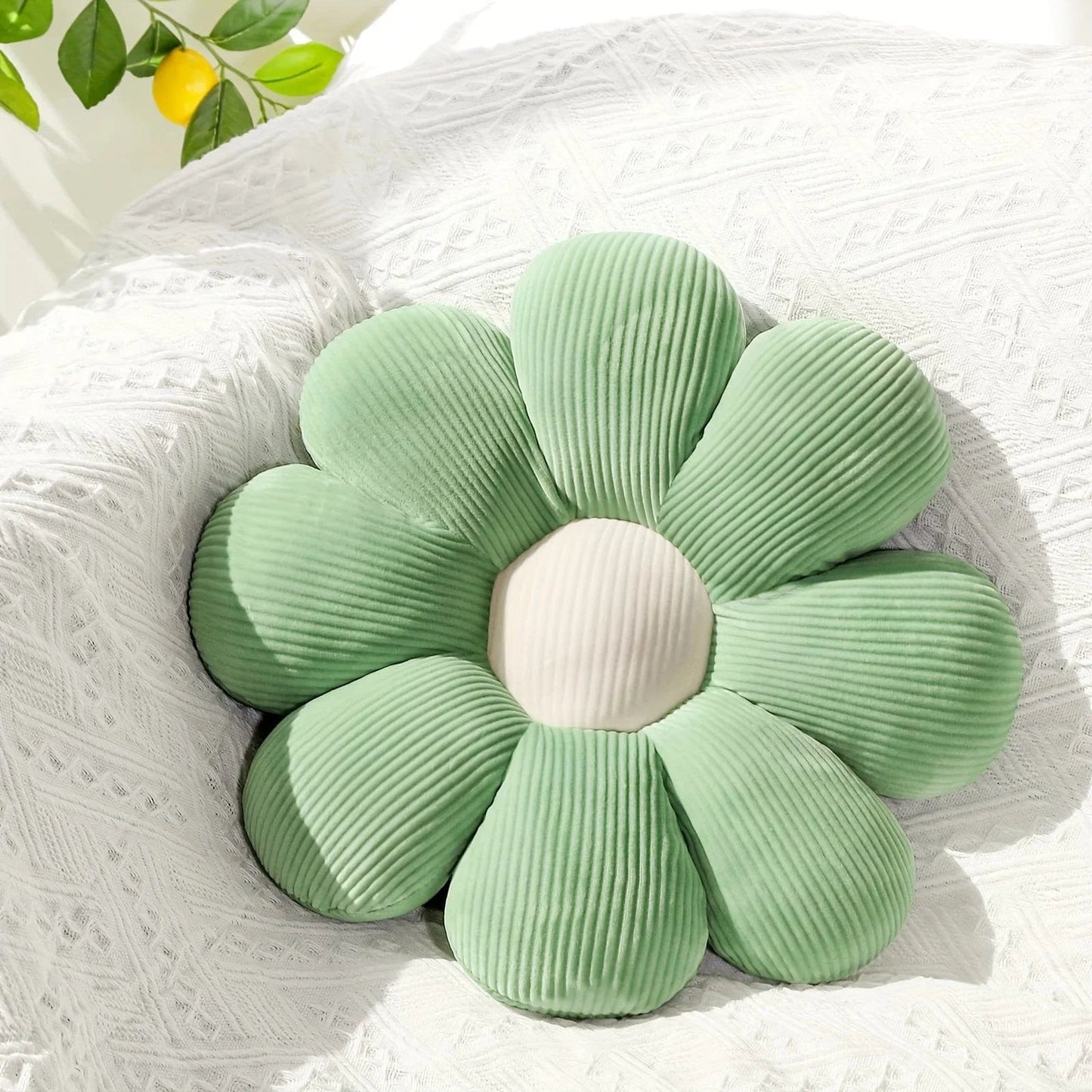Coussin de fleur | Dreamy Sloth® Vert / 40x40 cm