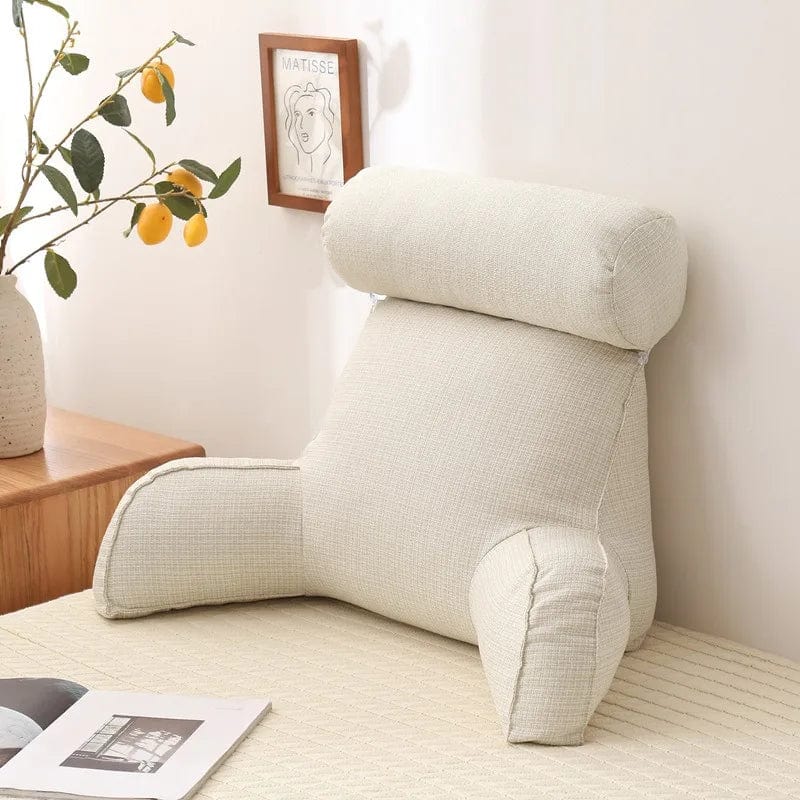 Coussin de lecture avec accoudoirs | Dreamy Sloth® Blanc / 75x40x40 cm