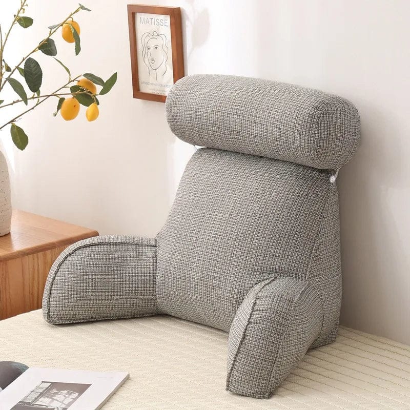 Coussin de lecture avec accoudoirs | Dreamy Sloth® Gris / 75x40x40 cm
