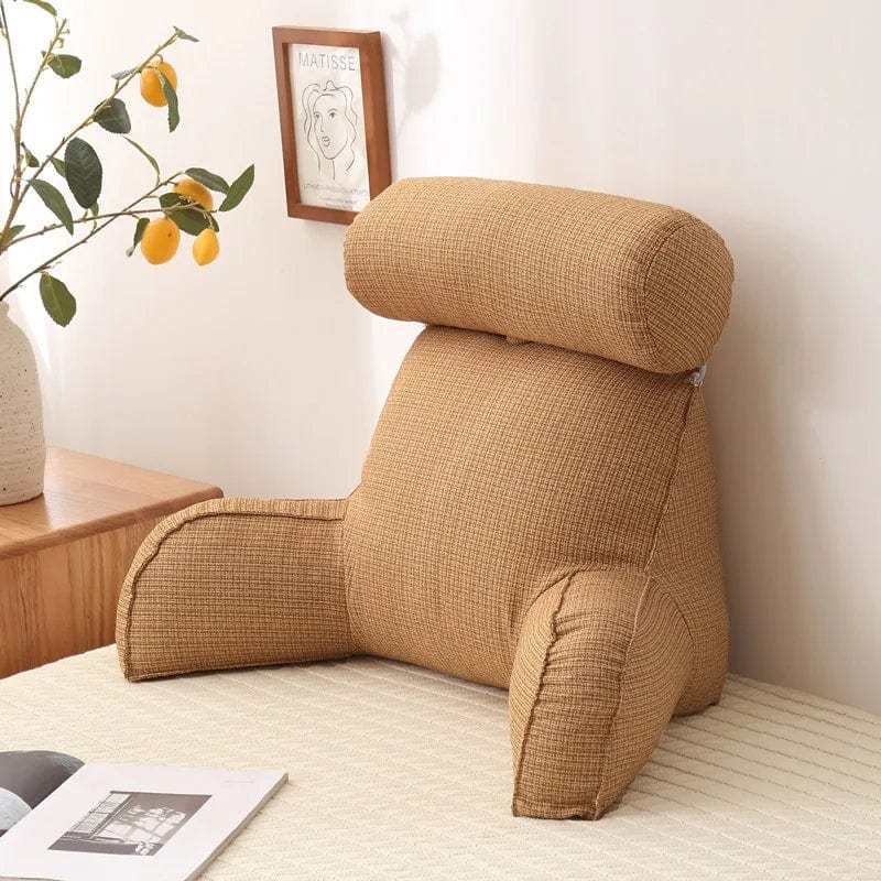 Coussin de lecture avec accoudoirs | Dreamy Sloth® Marron / 75x40x40 cm