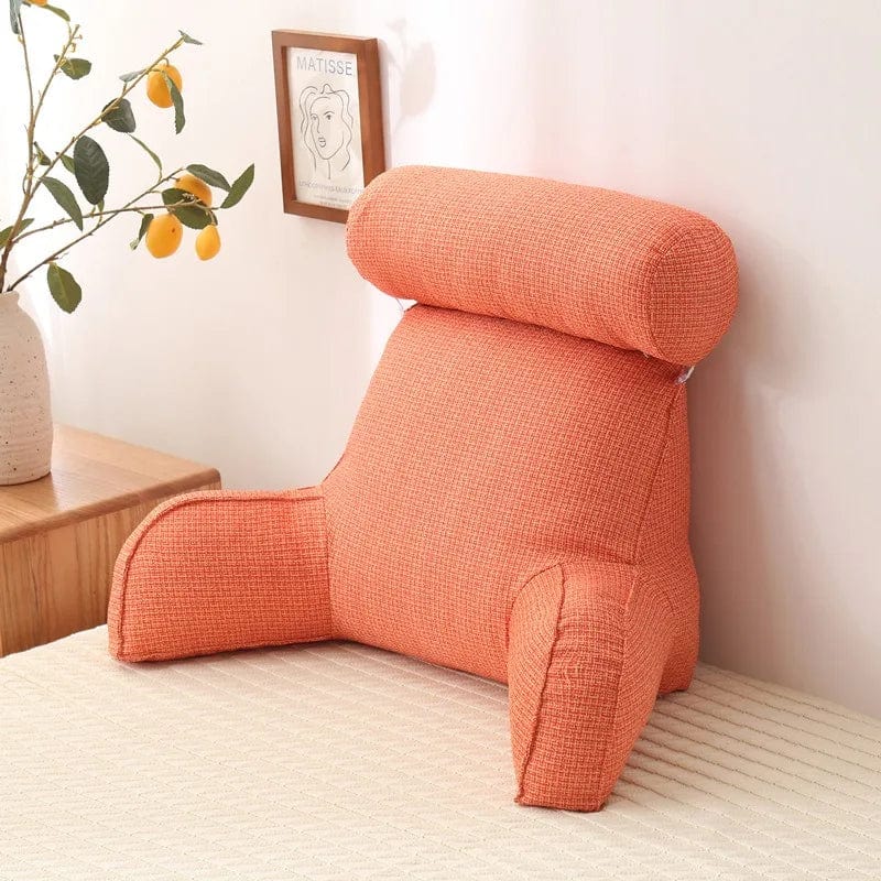 Coussin de lecture avec accoudoirs | Dreamy Sloth® Orange / 75x40x40 cm