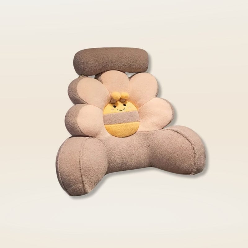 Coussin de lecture de lit | Dreamy Sloth® Marron / 60x50 cm