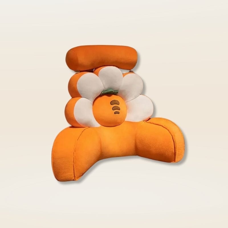 Coussin de lecture de lit | Dreamy Sloth® Orange / 60x50 cm
