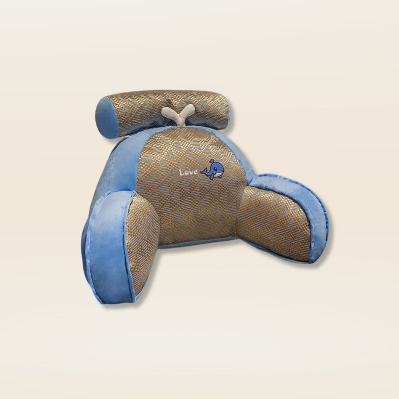Coussin de lecture pour le lit | Dreamy Sloth® Bleu / 60x40 cm