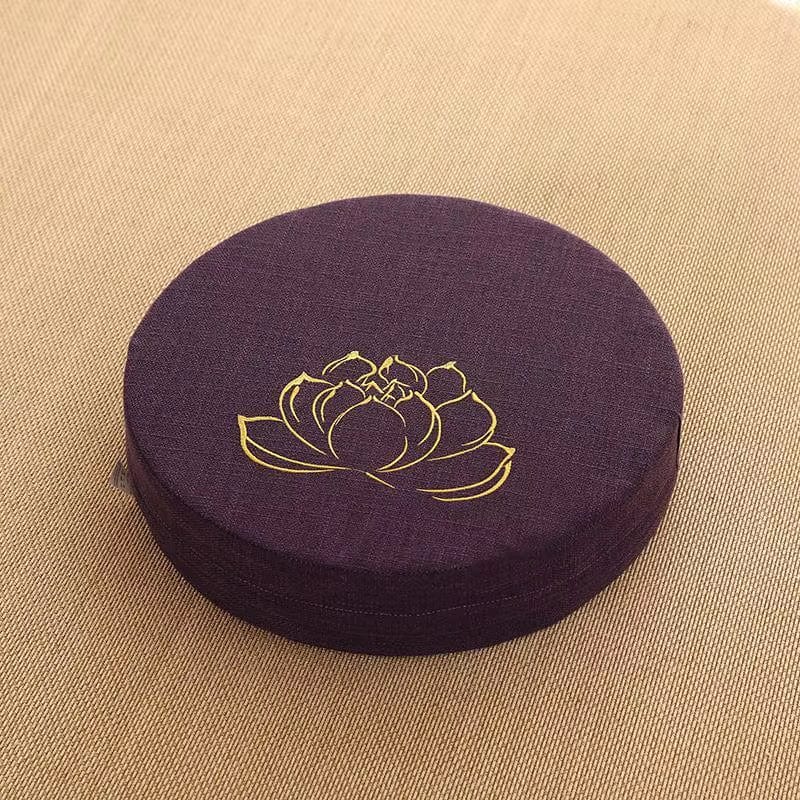 Coussin de meditation rond | Dreamy Sloth® Bordeaux / 40x40 cm