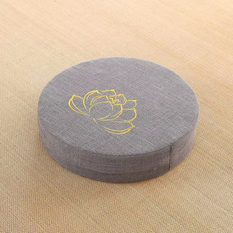 Coussin de meditation rond | Dreamy Sloth® Gris / 40x40 cm