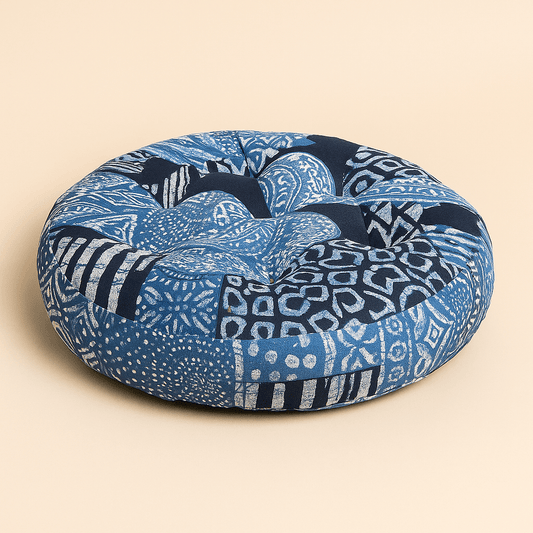 Coussin de sol bleu | Dreamy Sloth® Bleu / 55x55 cm