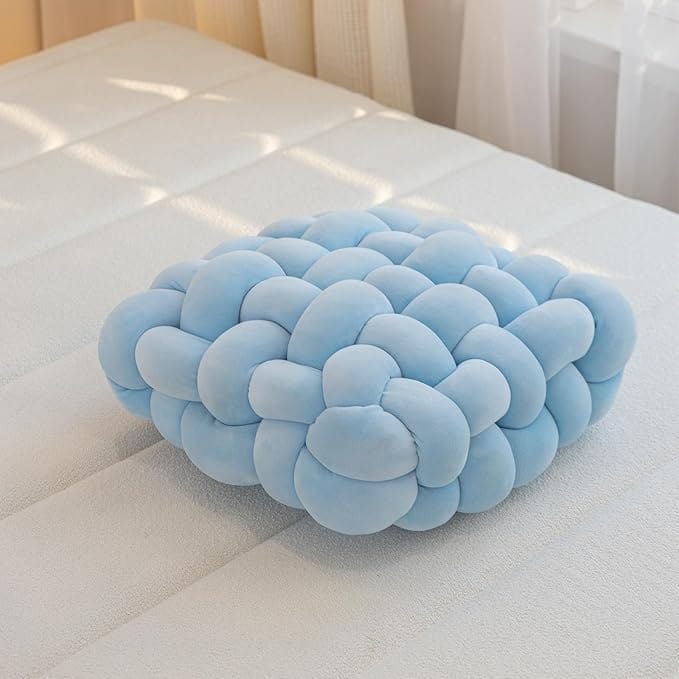 Coussin de sol carré | DreamySloth® Bleu clair / 30x33 cm