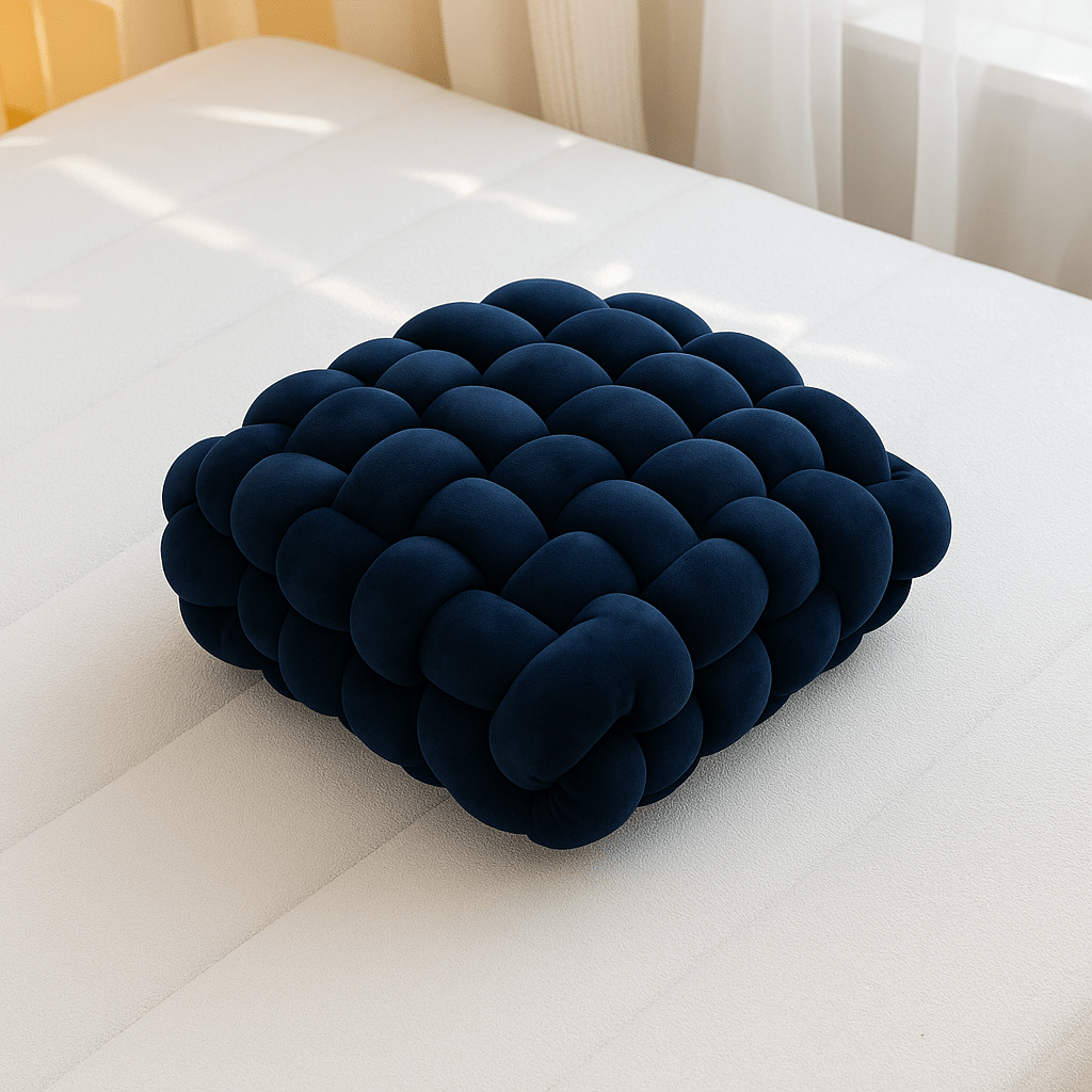 Coussin de sol carré | DreamySloth® Bleu marine / 30x33 cm