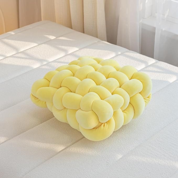 Coussin de sol carré | DreamySloth® Jaune / 30x33 cm