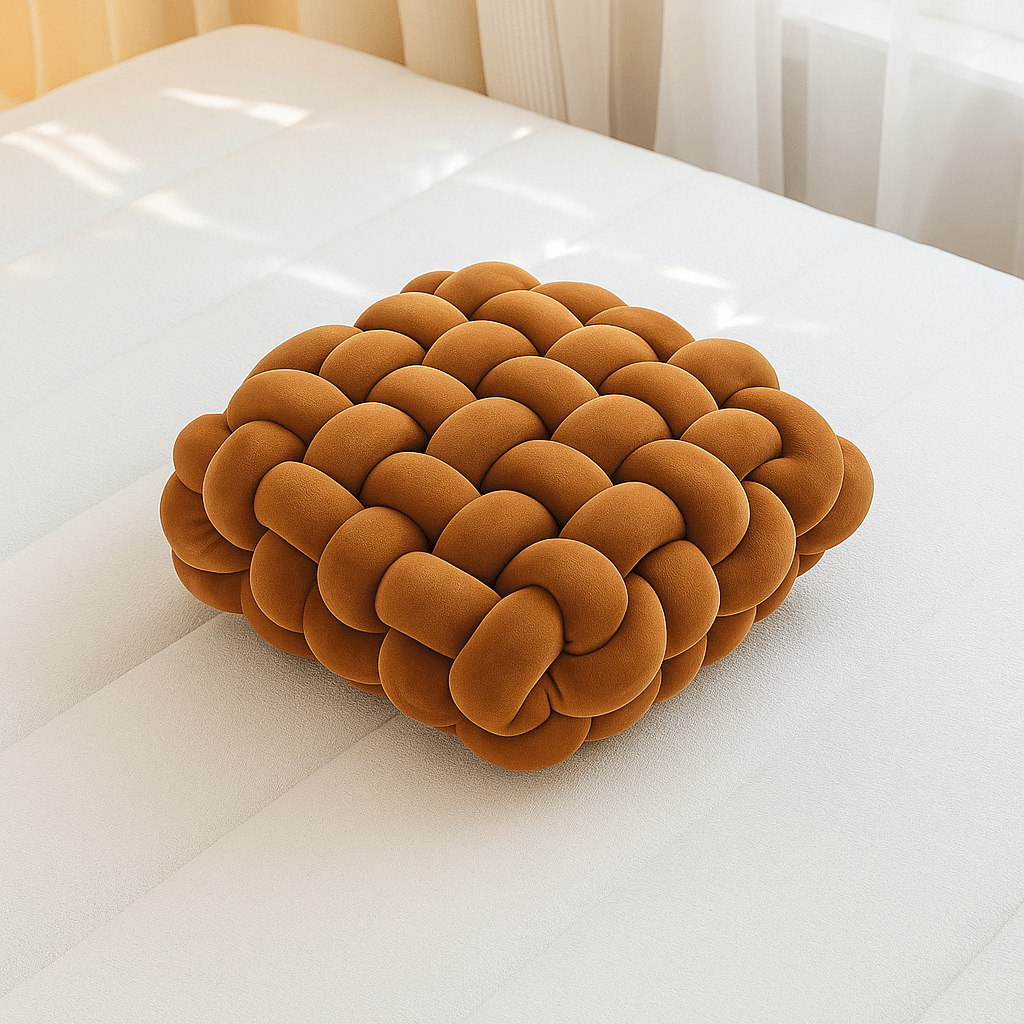 Coussin de sol carré | DreamySloth® Marron / 30x33 cm