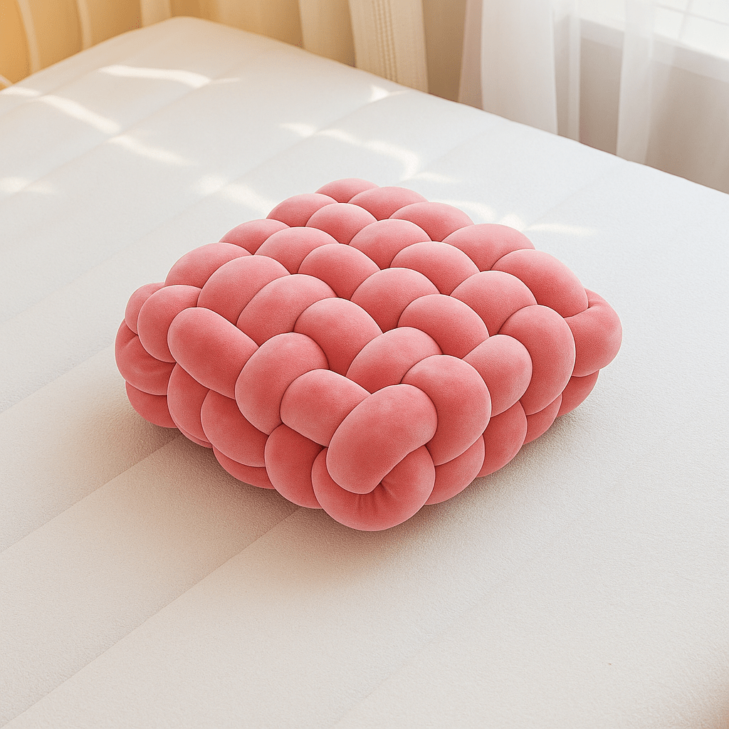 Coussin de sol carré | DreamySloth® Rose pale / 30x33 cm