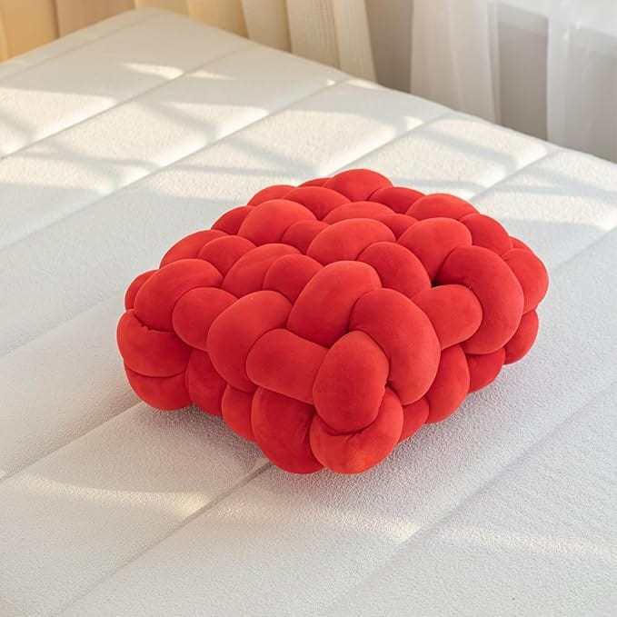 Coussin de sol carré | DreamySloth® Rouge / 30x33 cm