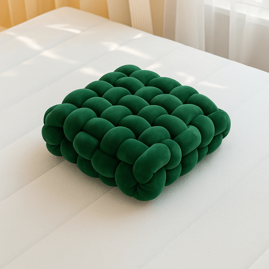 Coussin de sol carré | DreamySloth® Vert / 30x33 cm