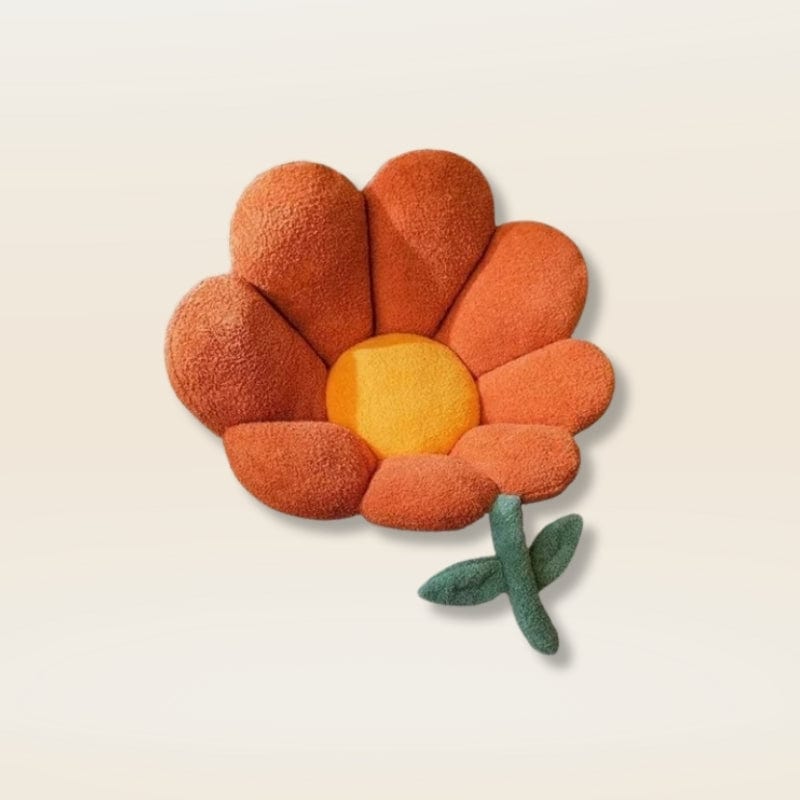 Coussin de sol fleur | Dreamy Sloth® Orange / 60x65 cm