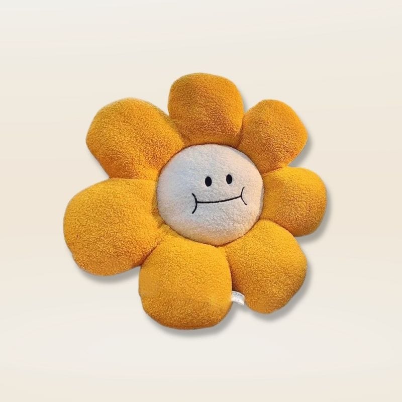 Coussin en forme de fleur | Dreamy Sloth® Jaune / 40 cm