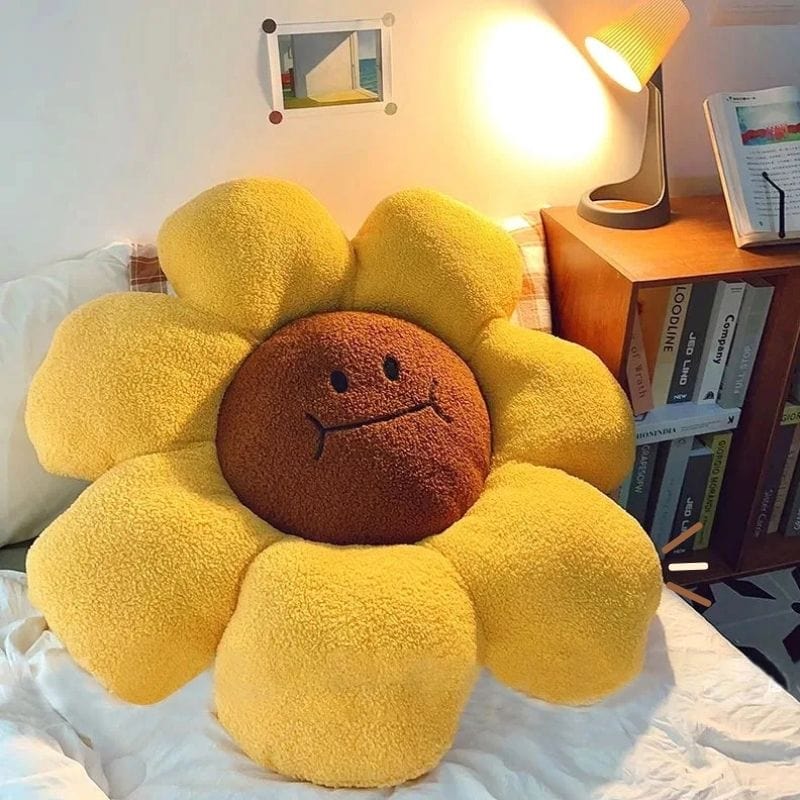 Coussin en forme de fleur | Dreamy Sloth® Marron / 40 cm