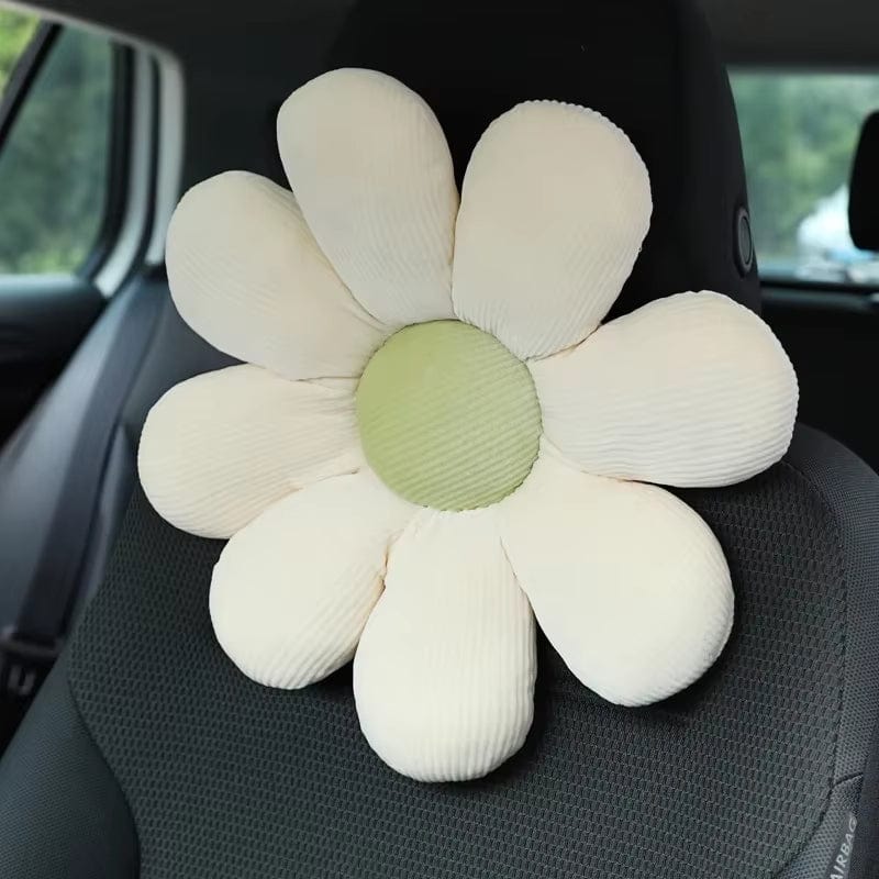 Coussin fleuri pour cervical | Dreamy Sloth® Blanc