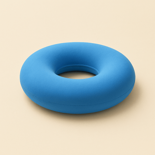 Coussin gonflable rond | Dreamy Sloth® Bleu clair / 35x35 cm