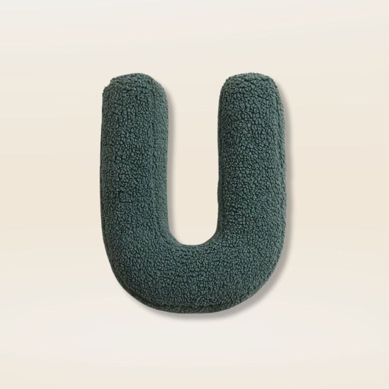 Coussin lettre | Dreamy Sloth® U / 38x30 cm