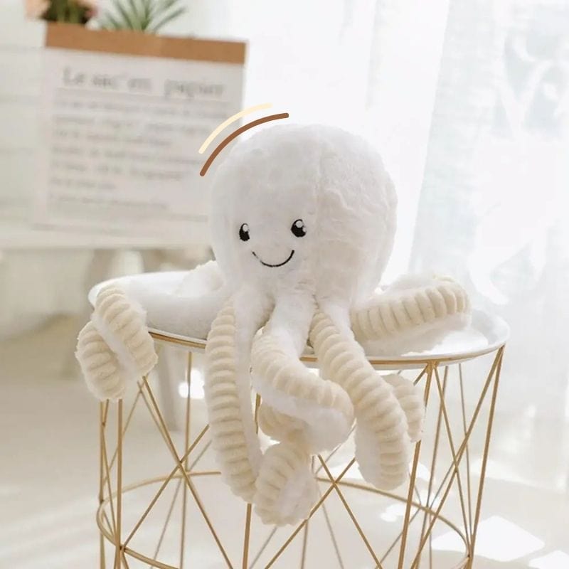 Coussin poulpe | Dreamy Sloth® Blanc / 18 cm