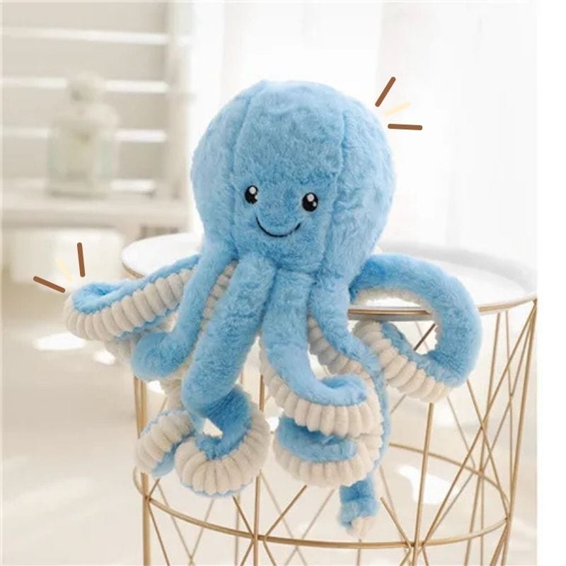 Coussin poulpe | Dreamy Sloth® Bleu / 18 cm