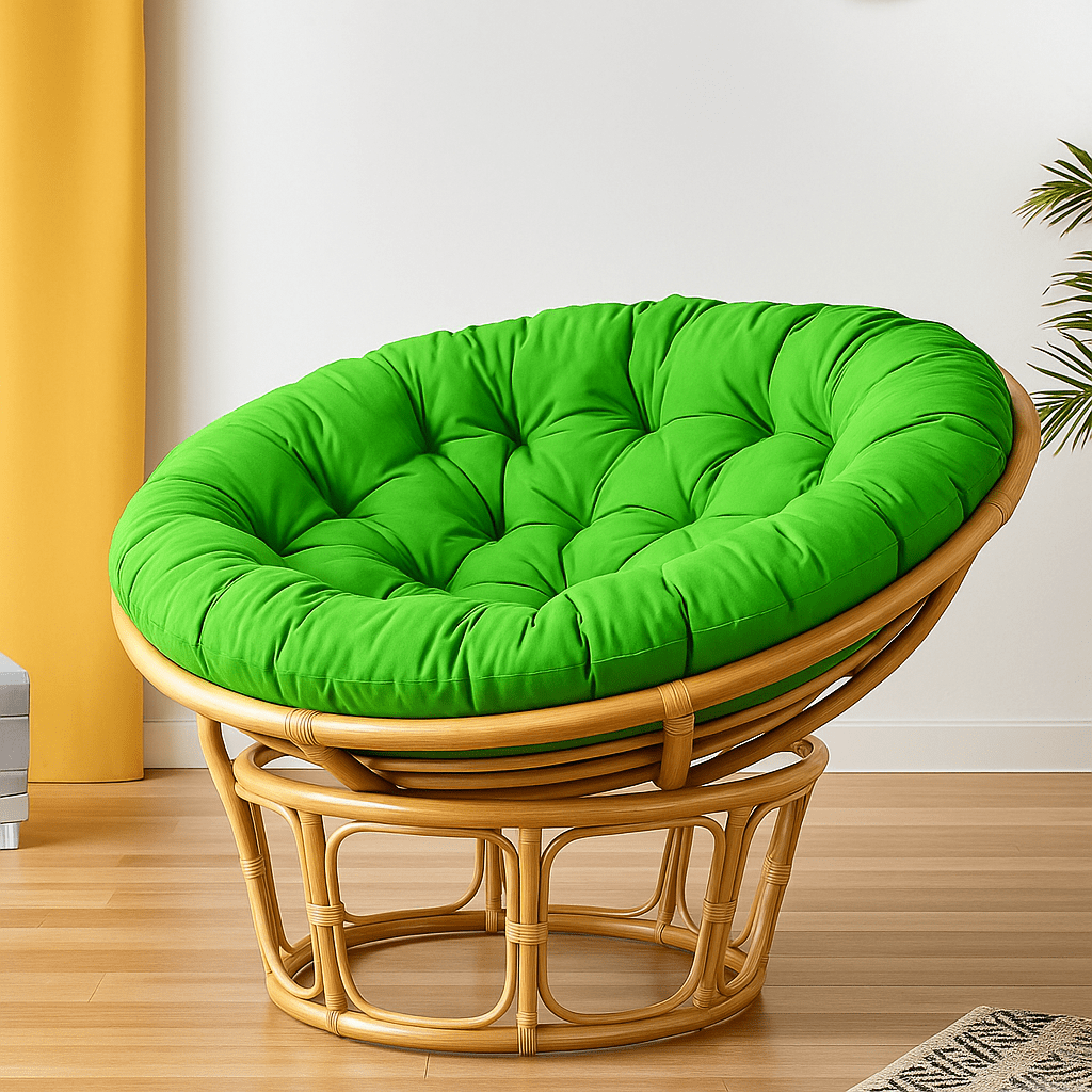 Coussin pour fauteuil rotin rond | Dreamy Sloth® Vert / 40x40 cm