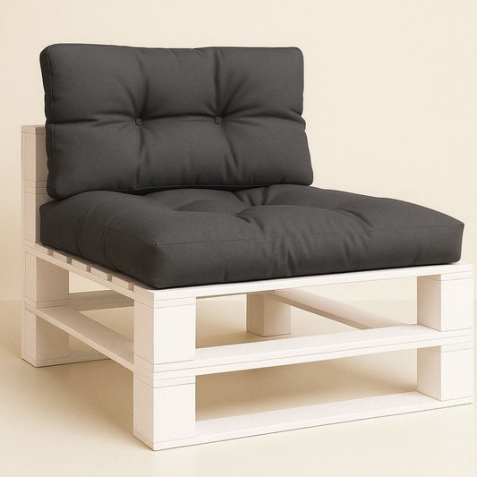 Coussin pour salon palette | Dreamy Sloth® Noir / 80x80x12 cm