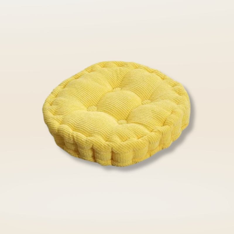 Coussin rond pour chaise | Dreamy Sloth® Jaune / 40x40 cm