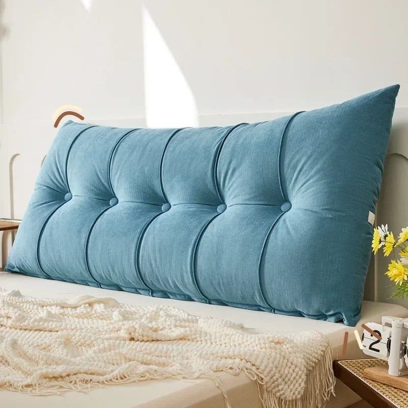 Coussin tete de lit blanc | Dreamy Sloth® Bleu clair / 75x60x18 cm