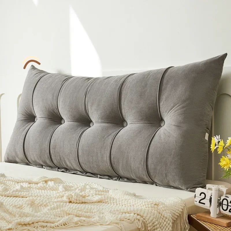 Coussin tete de lit blanc | Dreamy Sloth® Gris foncé / 75x60x18 cm